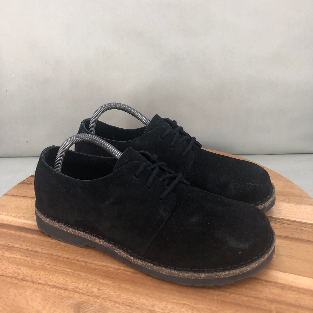 Birkenstock Black Suede Leather Lace Up Oxford Shoes Womens Size 41 / 10